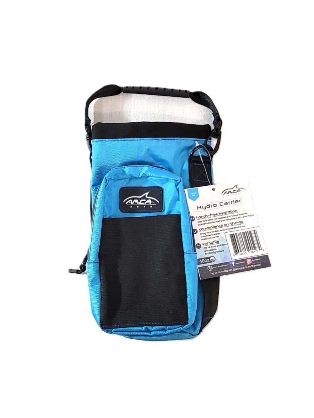NEW ARCA Gear 40oz Hydro Carrier Blue Insulated Water Bottle Sling NWT